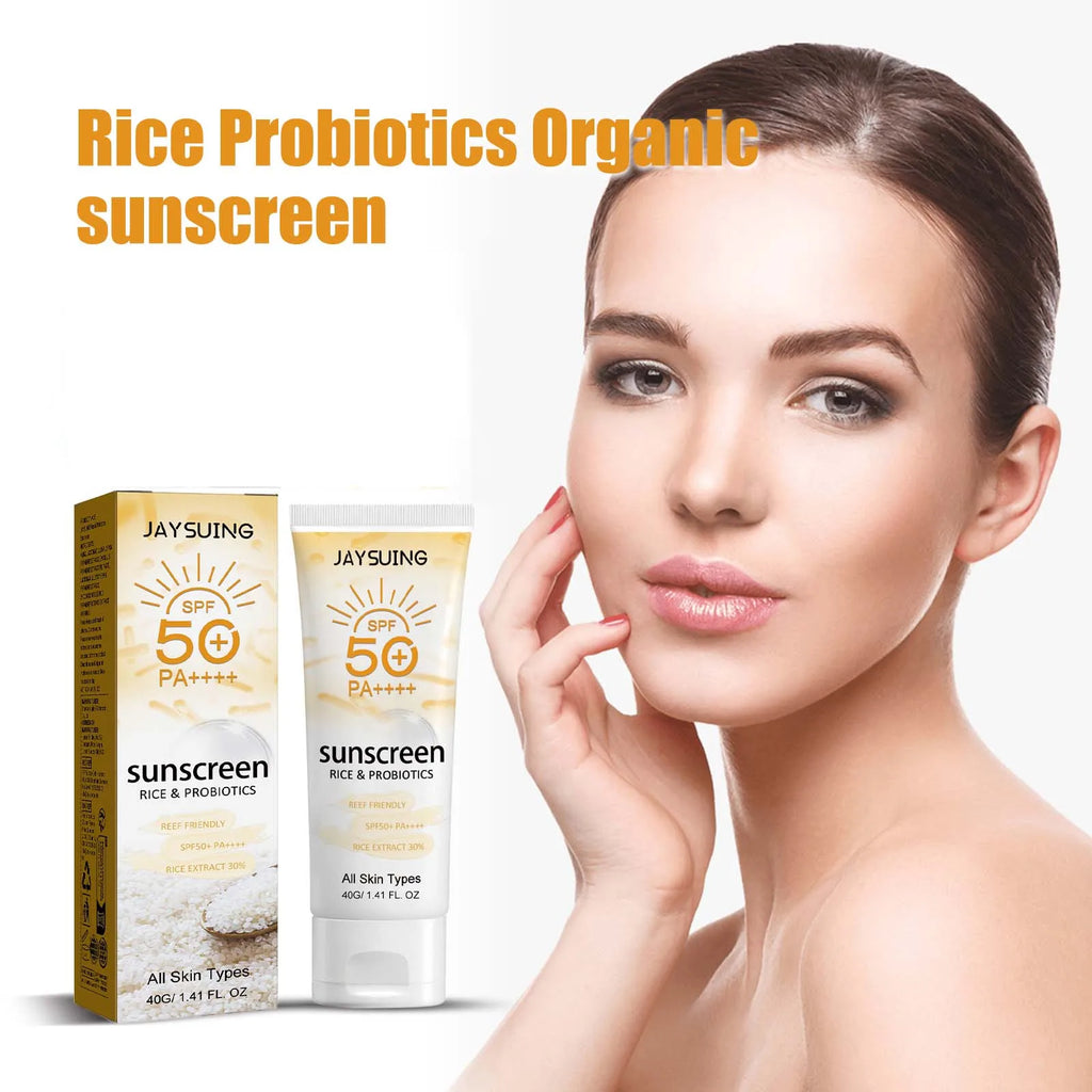 Jaysuing Probiotic Rice Sunscreen SPF50 – Broad Spectrum 40g