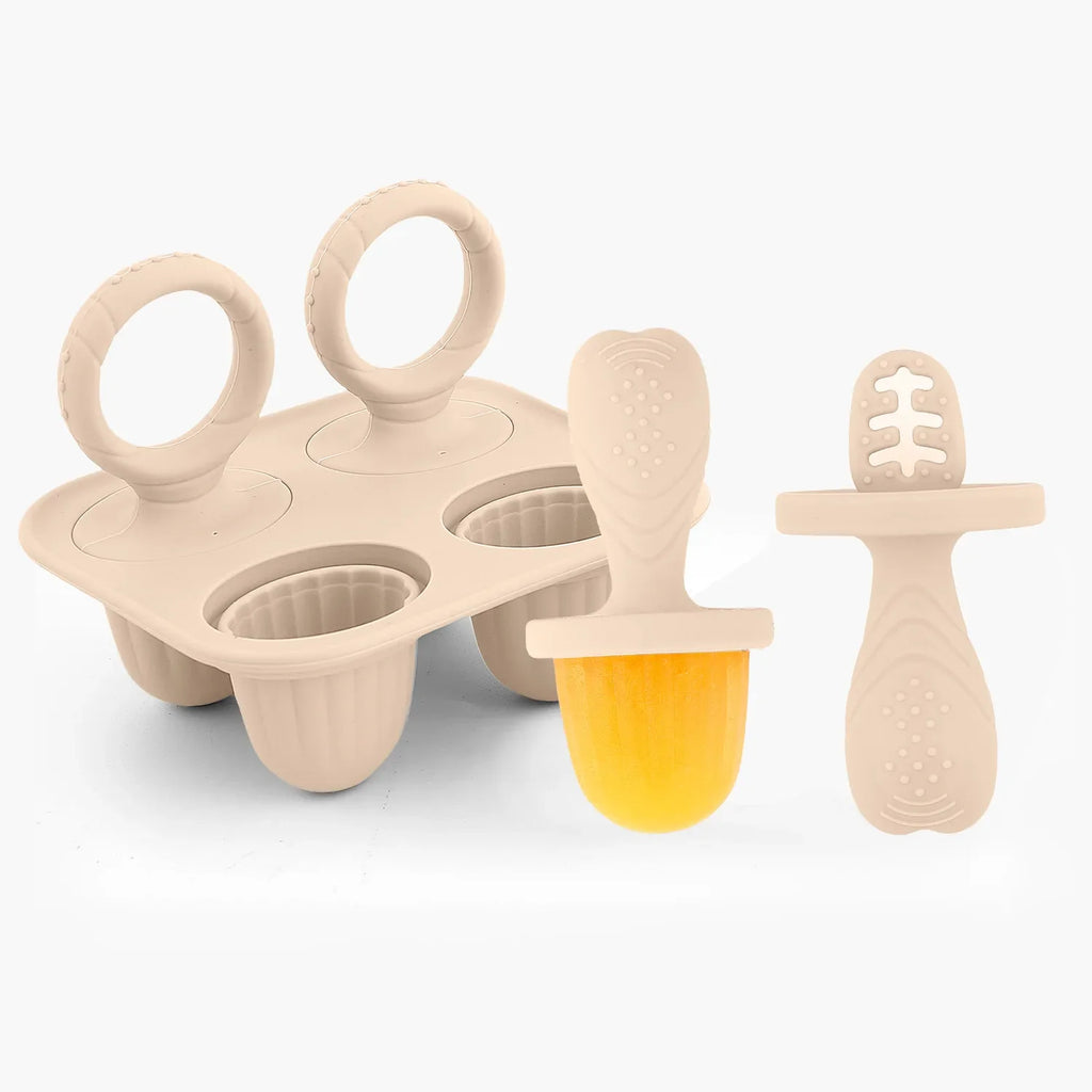 4-Cavity Silicone Baby Popsicle Mold – DIY Ice Cream Stick Mold