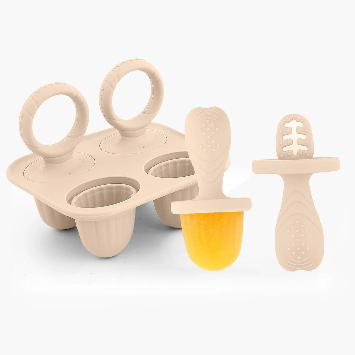 4-Cavity Silicone Baby Popsicle Mold – DIY Ice Cream Stick Mold
