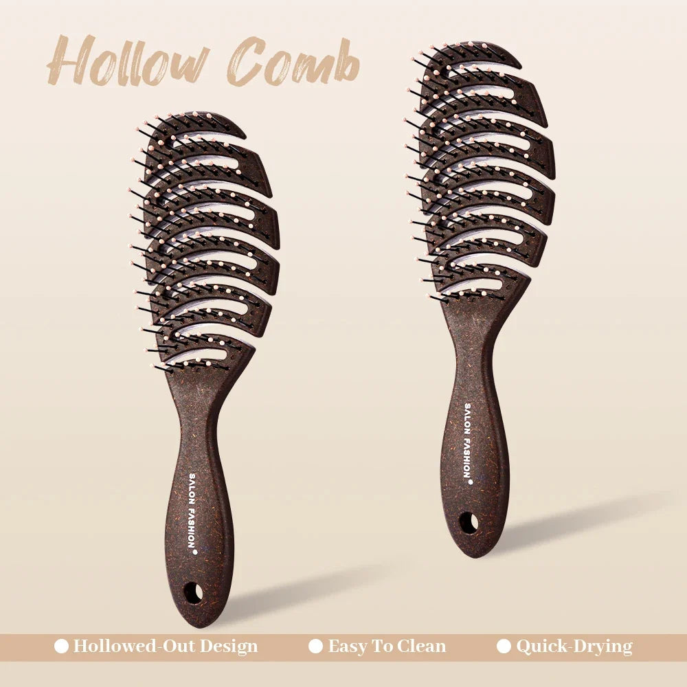 Hollow Anti-Static Hair Brush – Detangling Scalp Massage Comb