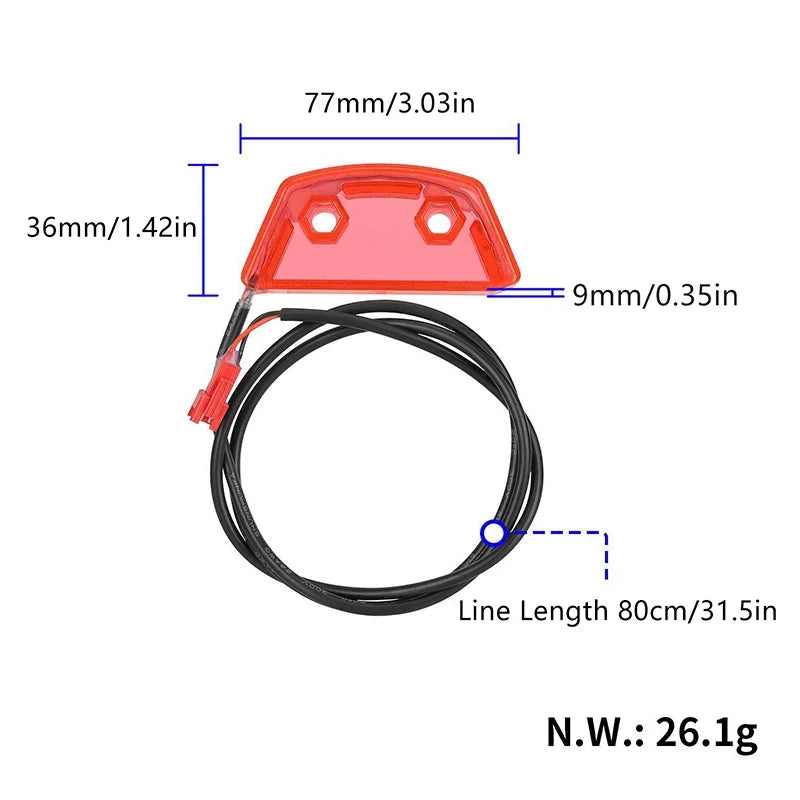 Taillight Warning Lamp Kukirin G2 Max Electric Scooter Rear Tail
