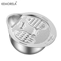 KEMORELA 2-in-1 Stainless Steel Vegetable & Rice Washing Bowl