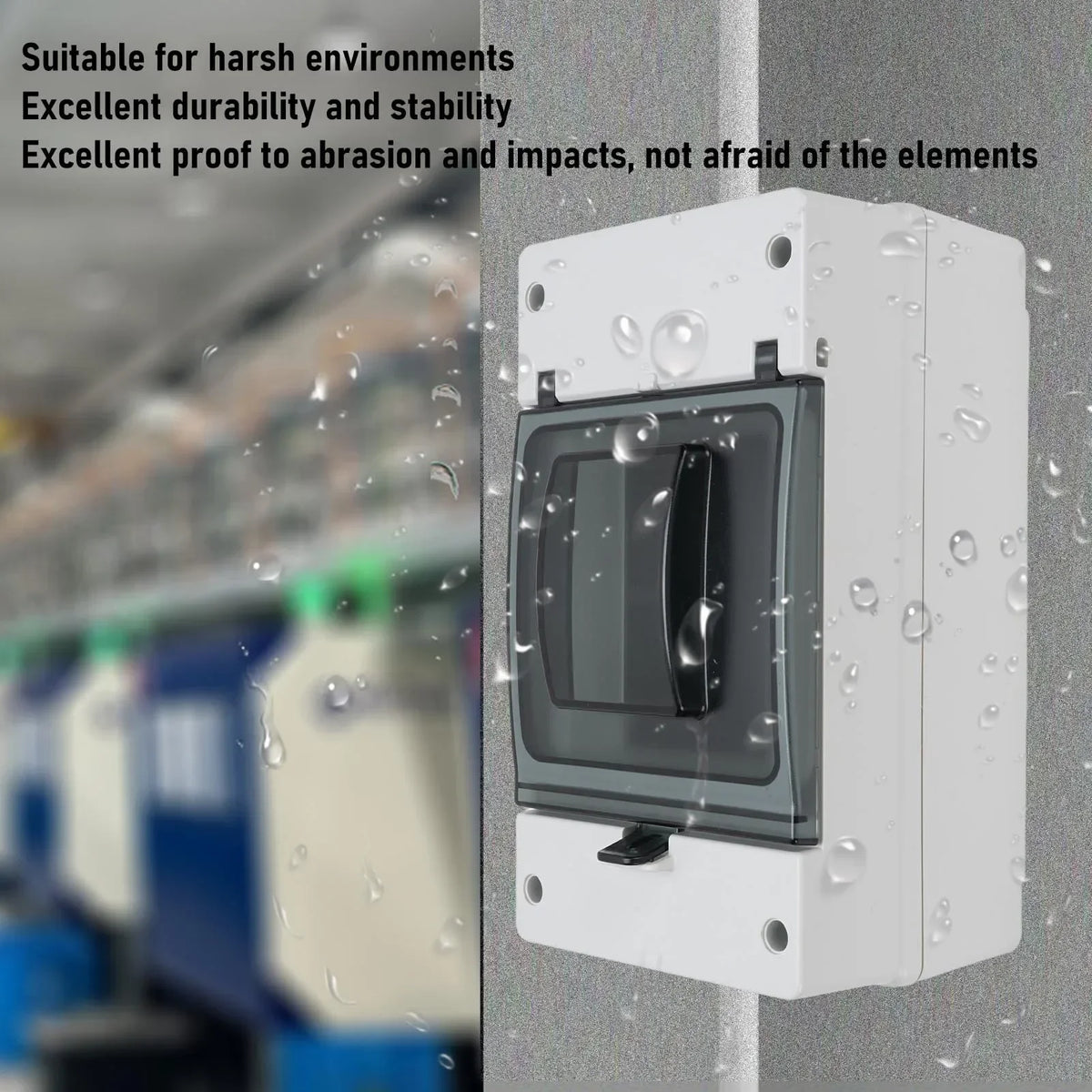 DC Circuit Breaker Box IP66 Rain Proof Plastic Outdoor Distribution