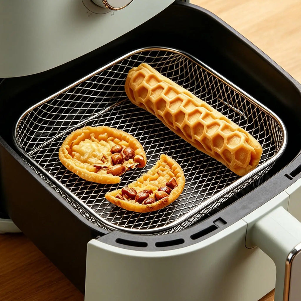 Air Fryer Rack Square Non-reversing Stackable Food Grade Mesh Basket