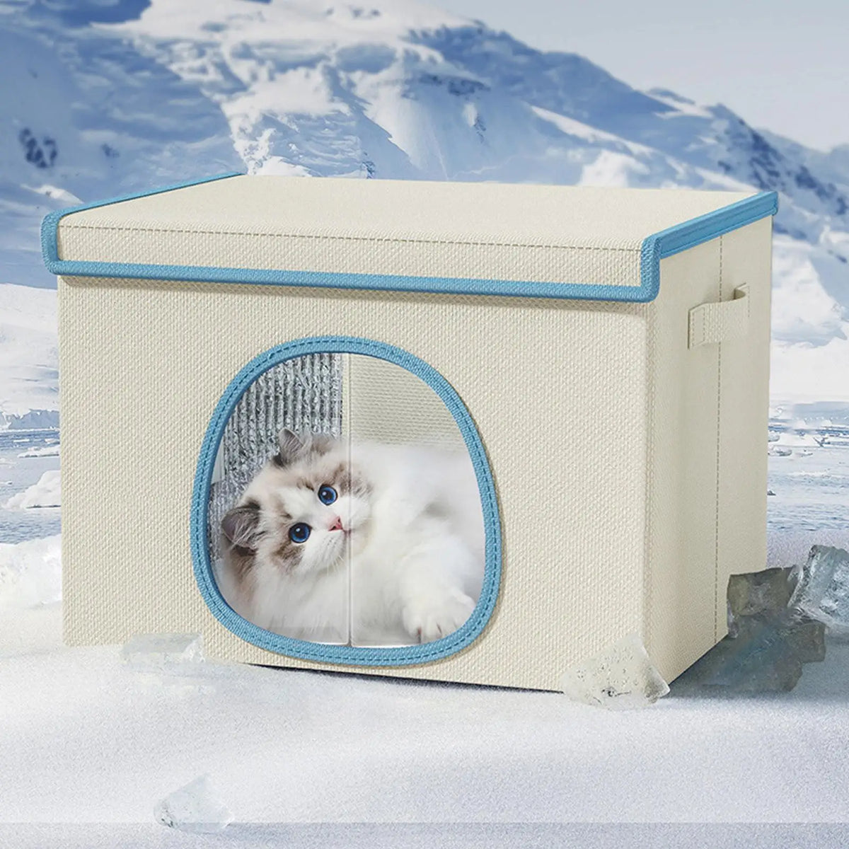 Cooling Cat House & Dog Nest with 6 Ice Packs | Indoor & Outdoor