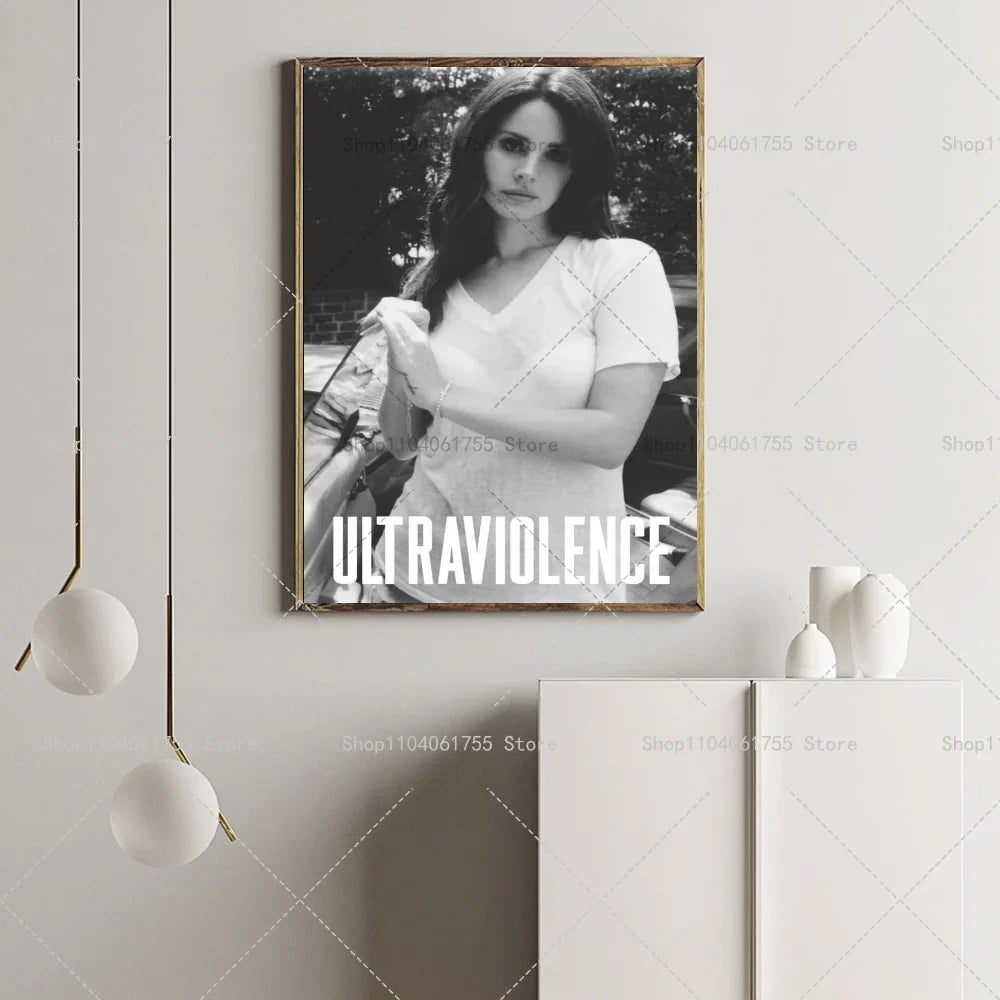 Lana Del Rey Music Poster – Self-Adhesive Waterproof Wall Sticker