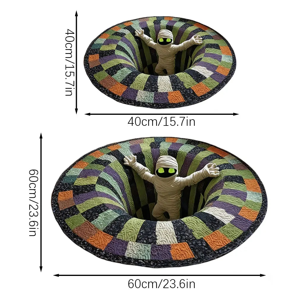 Halloween Optical Illusion Rug | Non-Slip Vortex Floor Mat