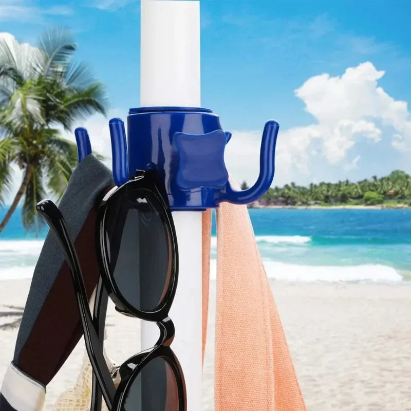 Beach Umbrella Sand Anchor with 4-Prong Hanging Hook