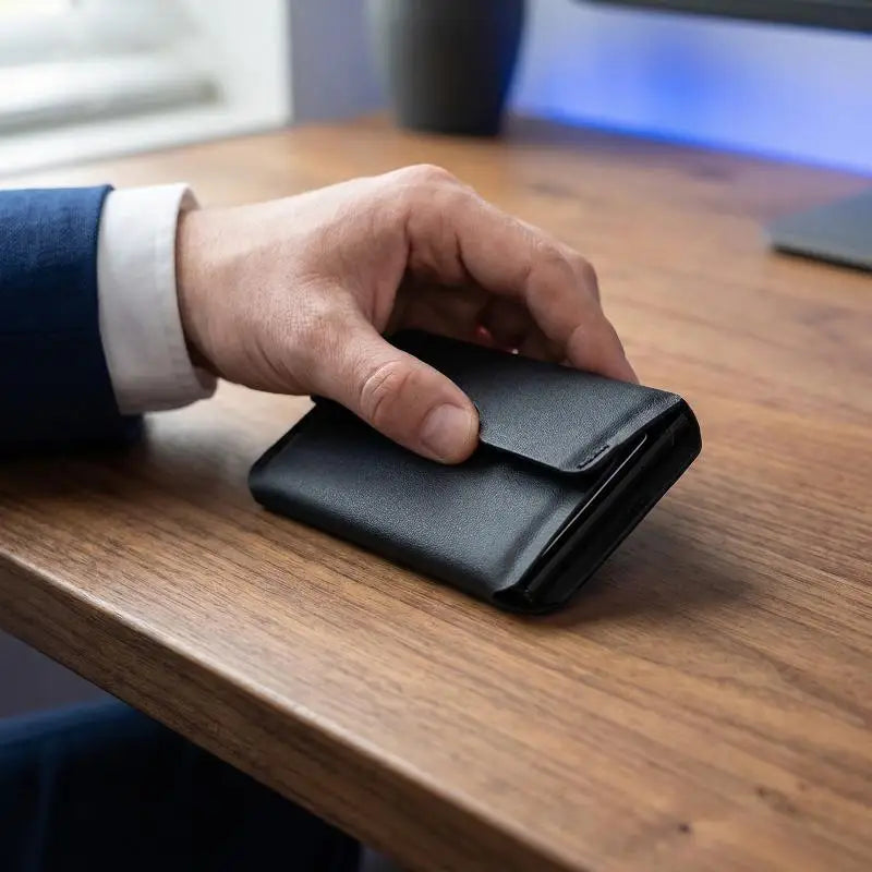 Magnetic Mini Folding Wallet | ID Card Holder & Coin Purse EDC