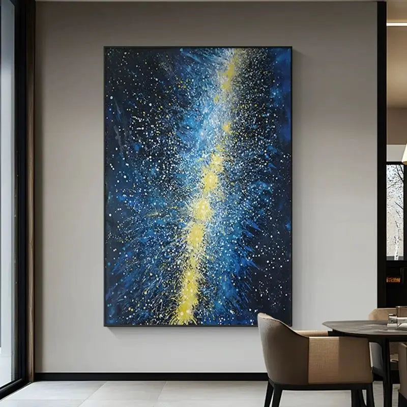 Abstract Stars Hand-Painted Oil Painting Canvas Wall Art