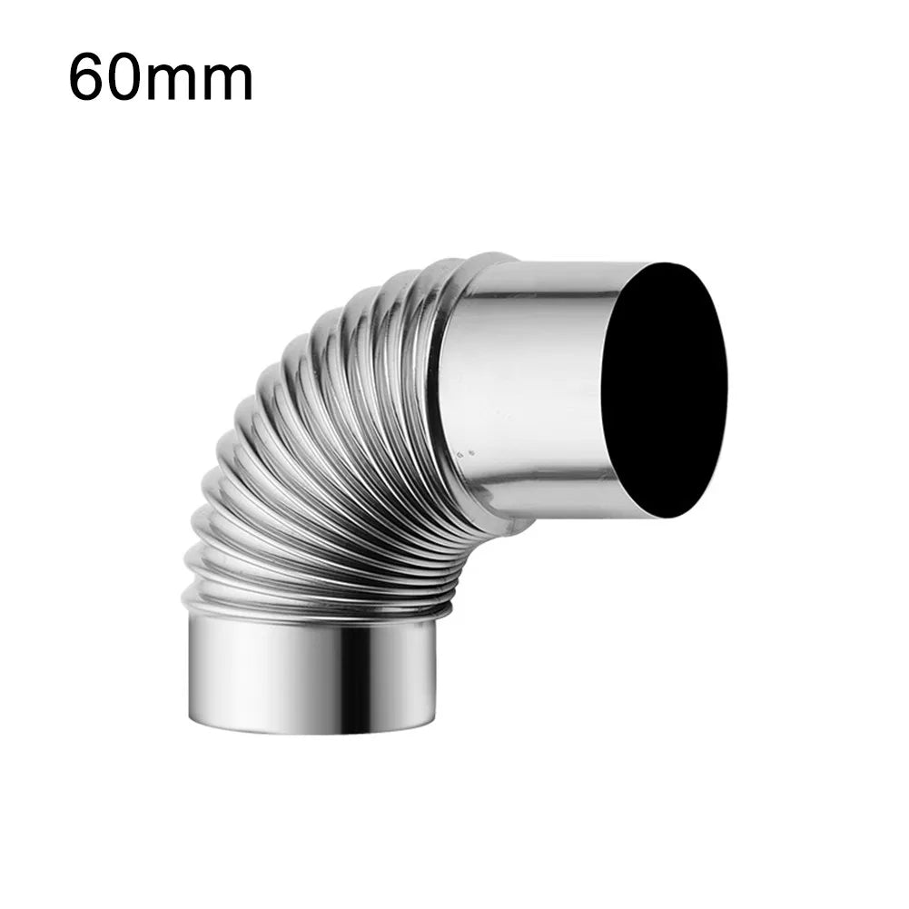 60 70 Stainless Steel 90 Elbow Chimney Liner Bend Multi-flue Stove