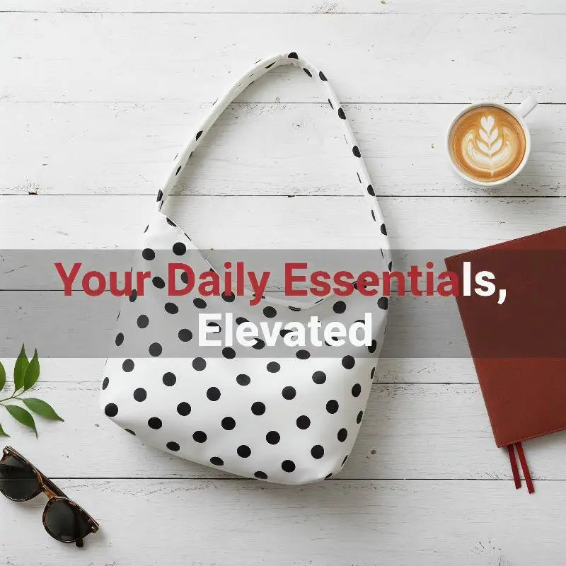 Oxford Polka Dot Tote Bag – Large Capacity Shoulder Bag Women