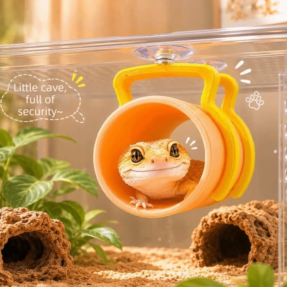 Wall-Mounted 3D Printed Reptile Hide Cave | Suction Cup Tank