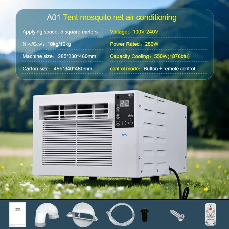 Portable Mini Air Conditioner 1876 BTU – Tent, Dorm & Outdoor