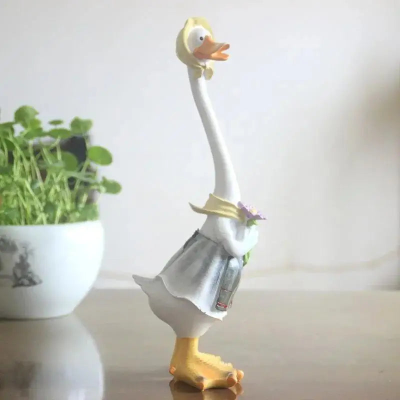 Resin Duck Family Garden Statue | Courtyard & Home Décor