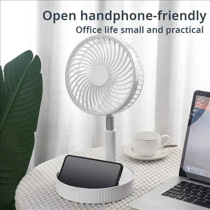 HOMEFISH Retractable Folding Portable USB Fan | 7200mAh