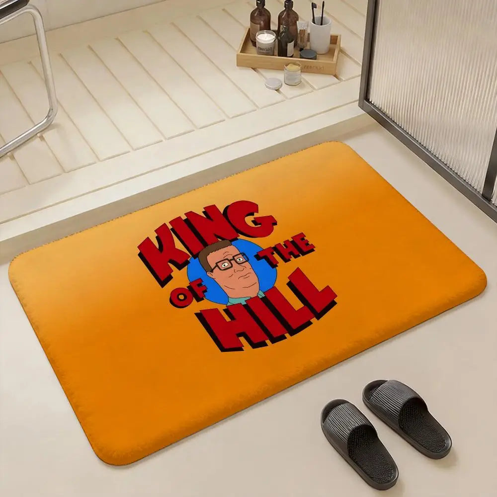 King of the Hill Flannel Floor Mat – Non-Slip Indoor Rug
