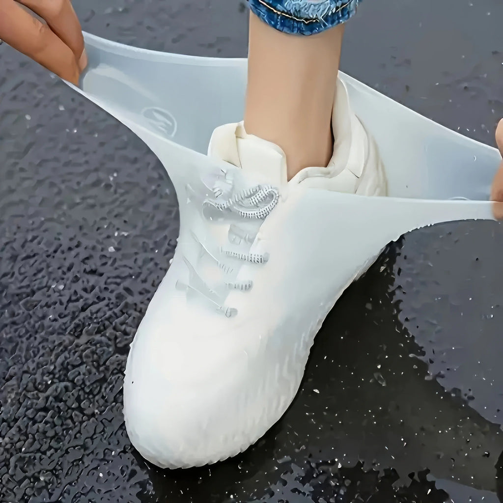 1 Pair Latex Rain Boots Waterproof Shoe Cover White All Day