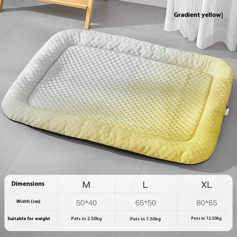 Summer Pet Ice Pads Cold Silk Cool Feeling Dog Beds Skin-friendly
