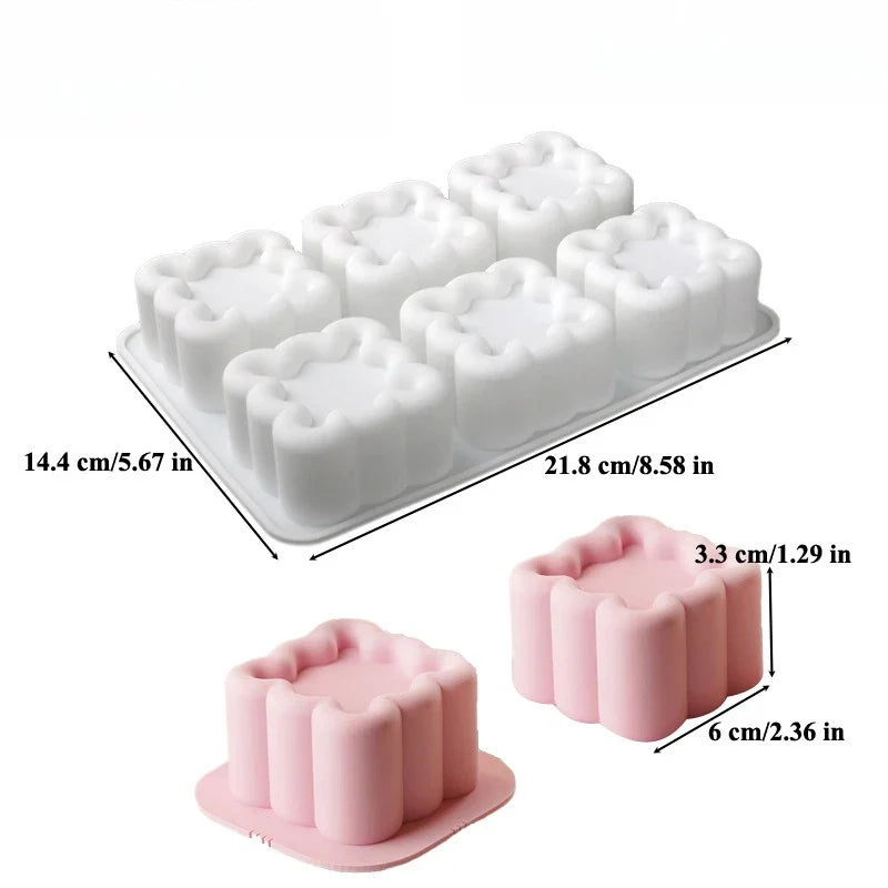 Silicone Baking Molds – Flower Heart Star Chocolate & Mousse Shapes
