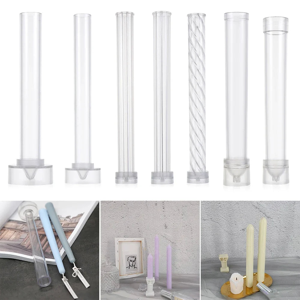 Handemade Candle Making Mould Long Rod Mold Hard Acrylic Thin DIY