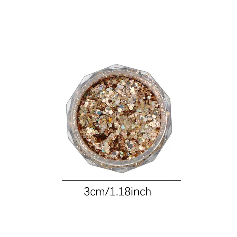 Holographic Chunky Glitter Flakes Iridescent Nail Art Sequins