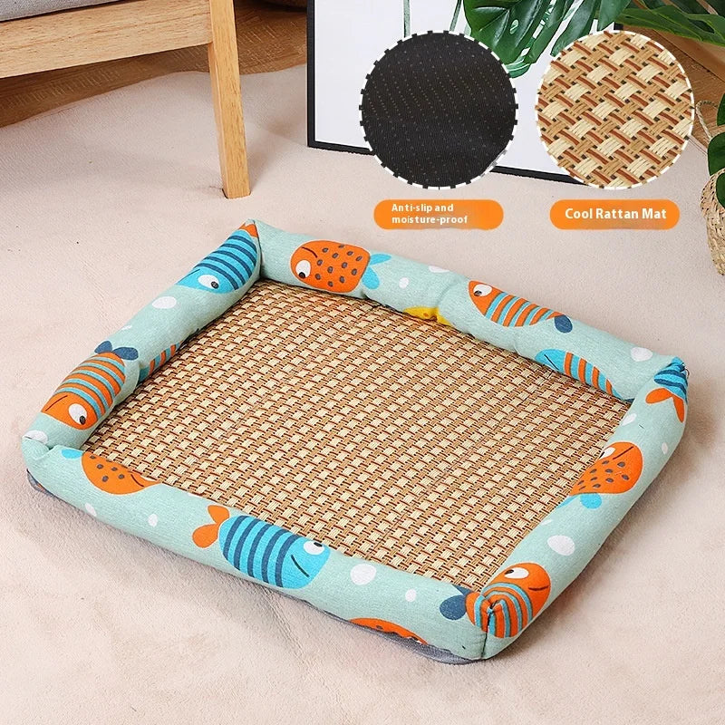 Pet Ice Mat All-season Dog House Anti-slip Wear-resistant Linen