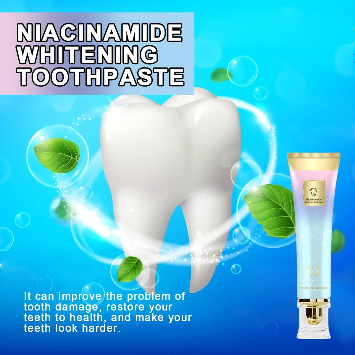 Jaysuing Nicotinamide Whitening Toothpaste | Fresh Breath & Enamel