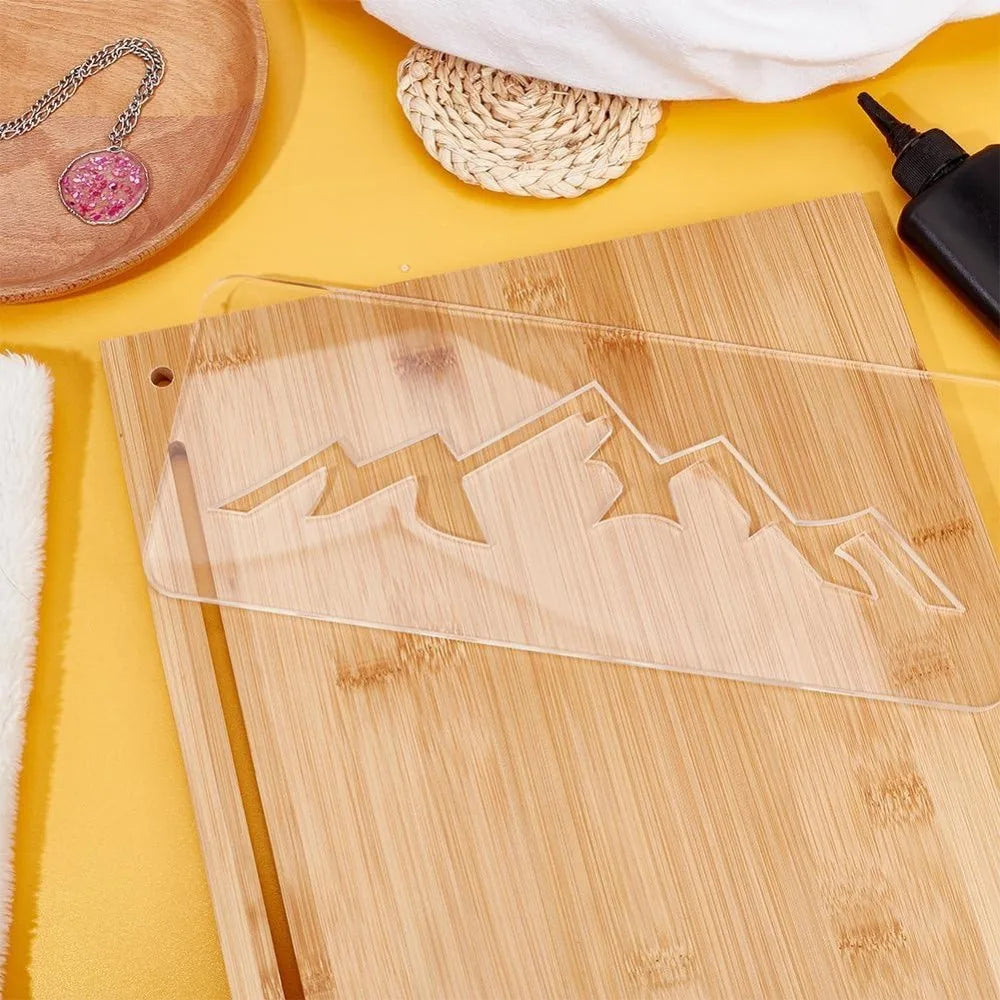 Mountain Acrylic Router Inlay Template – Woodworking Stencil