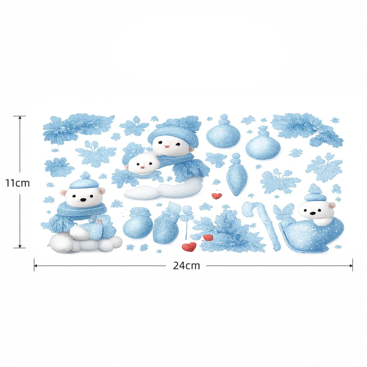 UV DTF Transfer Stickers – Snow Bear Christmas DIY Decals