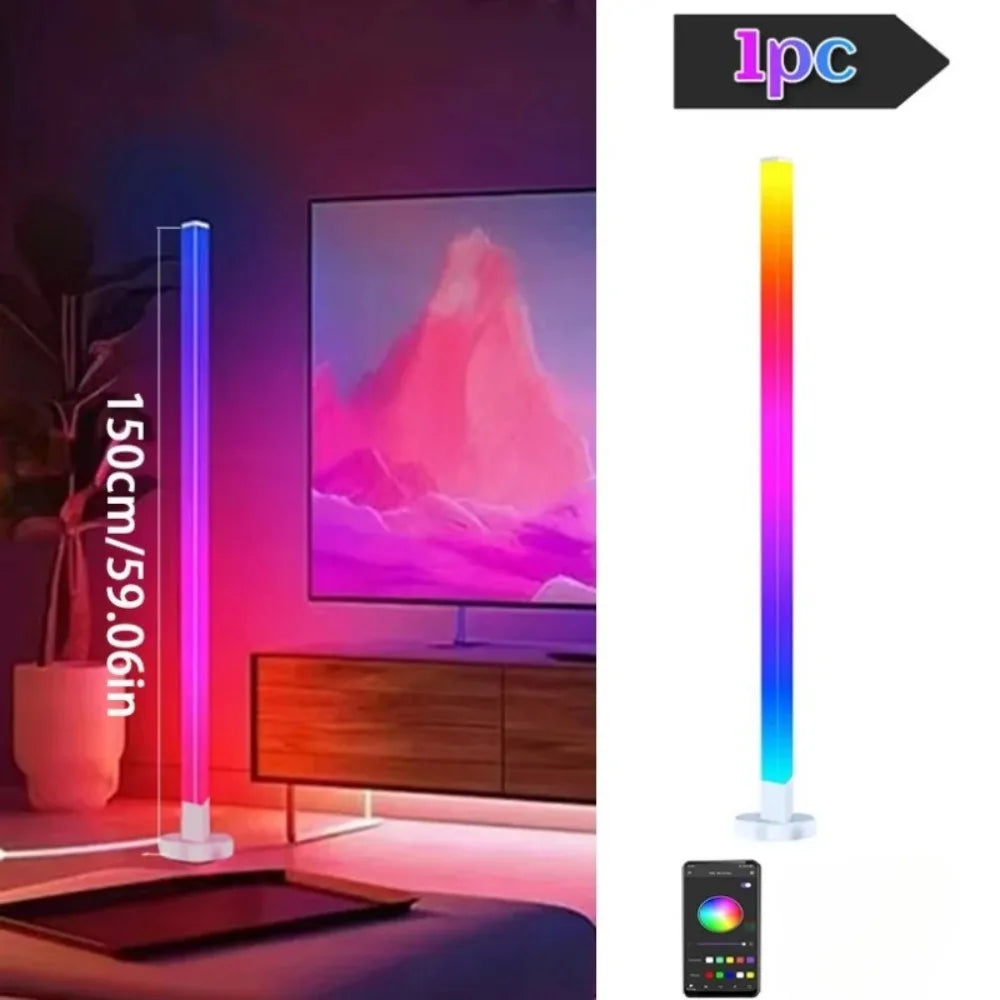 RGB Corner Floor Lamp – Dimmable APP & Remote Control LED