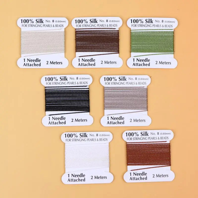 0.8mm Natural Silk Cord 2M – Multicolor DIY Jewelry Making