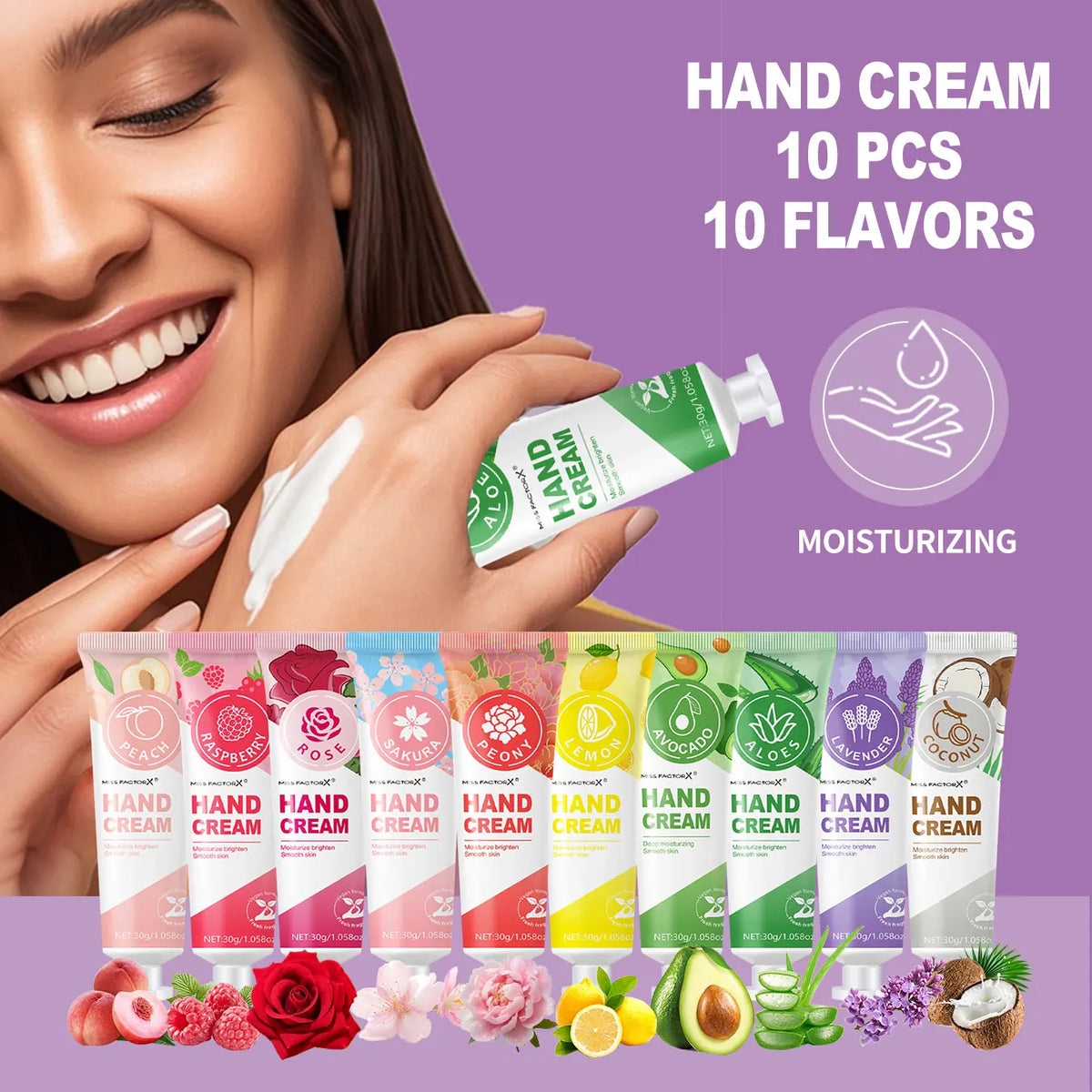 Women's Gift Set Box – Hand Cream, Lipstick & Glitter 10pk