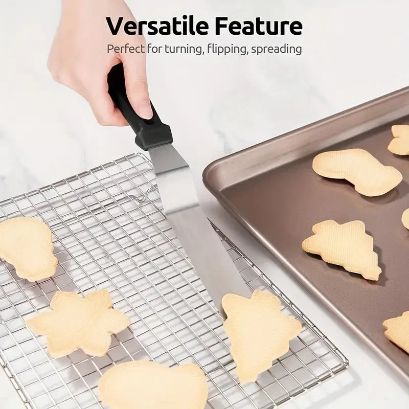 Angled Icing Spatula – Stainless Steel Offset Palette Knife