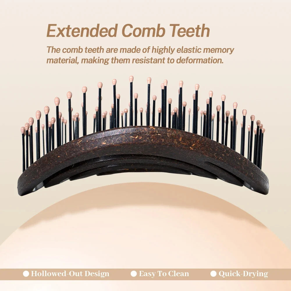 Hollow Detangling Hair Comb – Scalp Massage, Wet & Dry Use