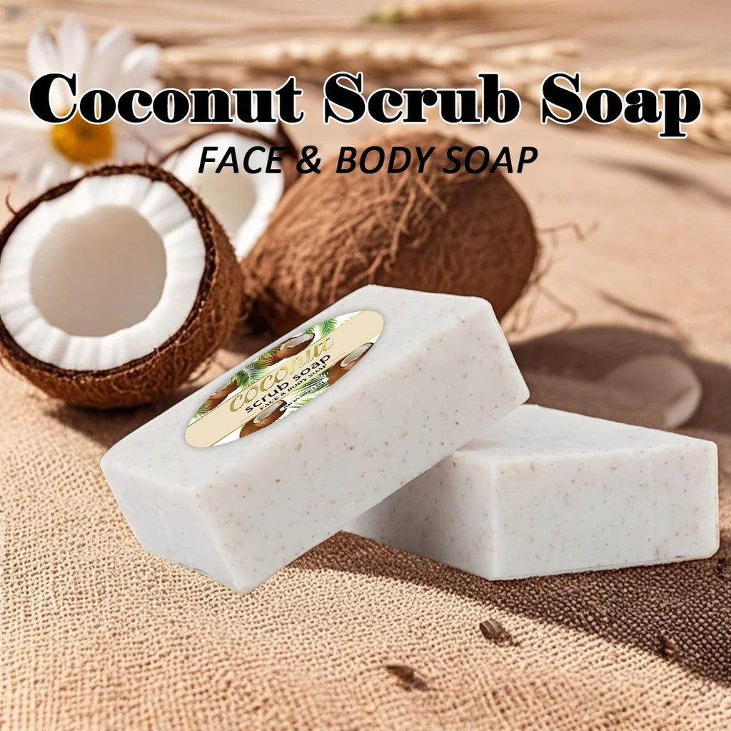 Coconut Scrub Soap – Handmade Exfoliating Face & Body Bar