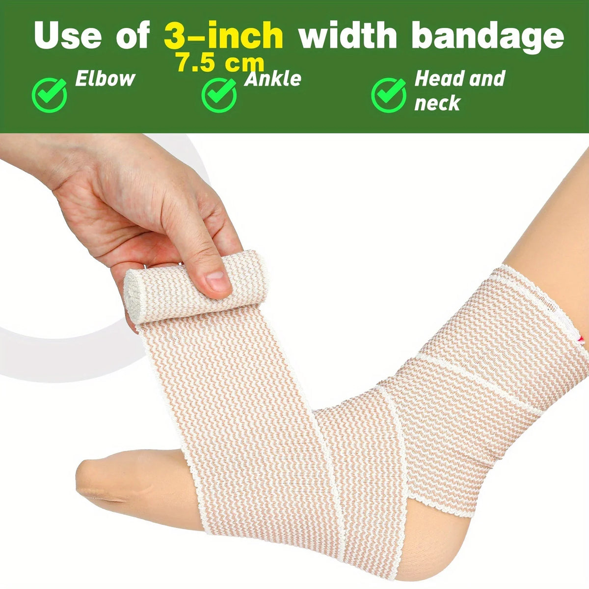 2-Pack Elastic Compression Wrap Bandage – Knee, Ankle & Wrist