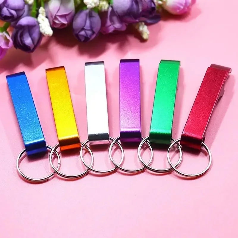 4-Pack Mini Bottle Opener Keychain – Aluminum, Colorful & Portable