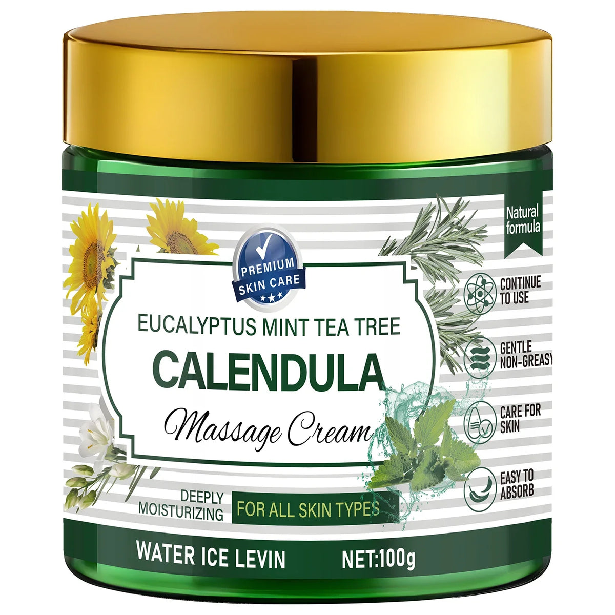 Eucalyptus Mint Massage Cream | Retinol & Niacinamide Body Cream