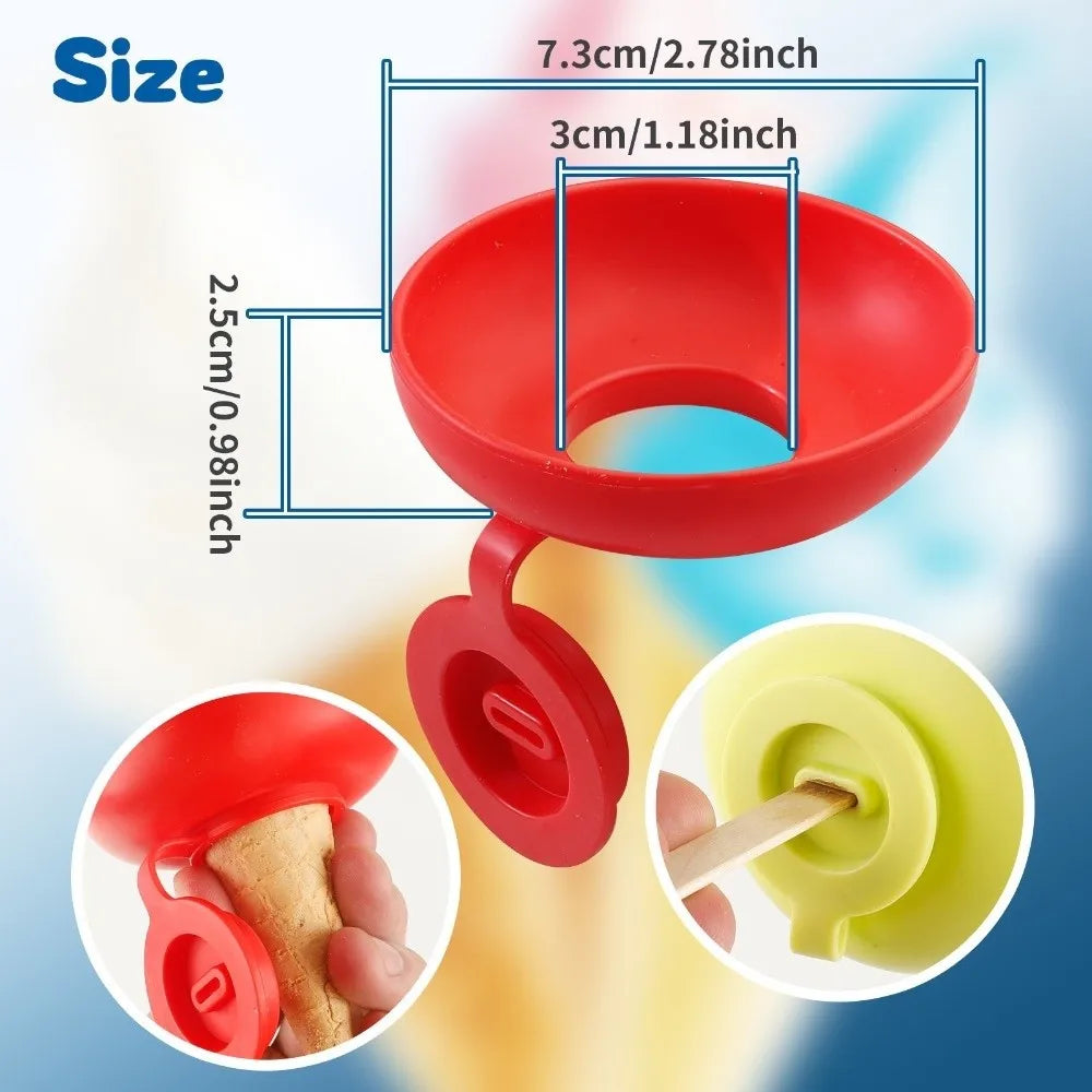Silicone Anti-Drip Ice Cream Holder – Mess-Free Cone Tray