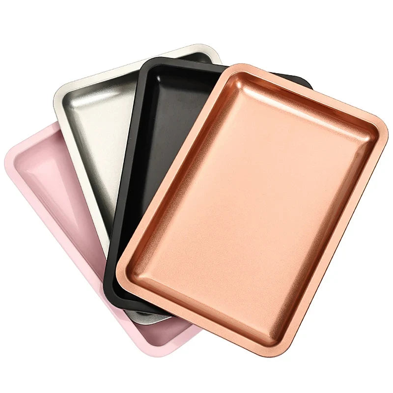 Stainless Steel Cosmetic & Jewelry Storage Tray Organizer