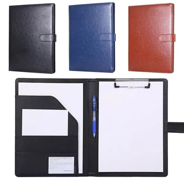 A4 Leather Conference Folder | Business File & Contract Organizer