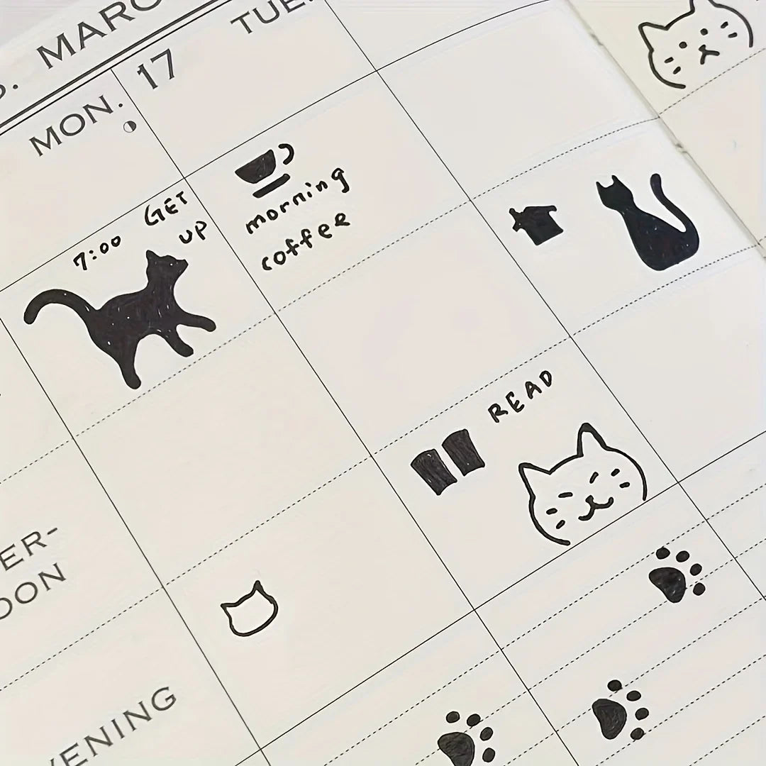 3-in-1 Cat Lover Metal Ruler – Bookmark & Template, 20+ Designs