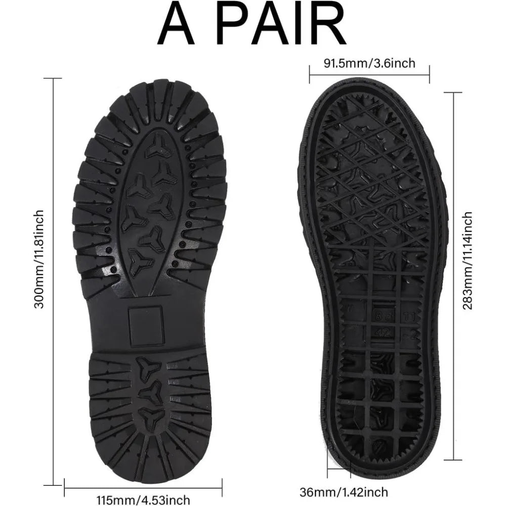Rubber Full Replacement Shoe Sole Pair – Non-Slip Boot Repair