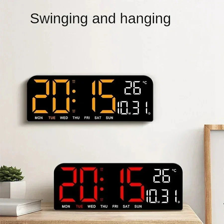 Large LED Digital Clock – Dual Alarm, Temperature & Date