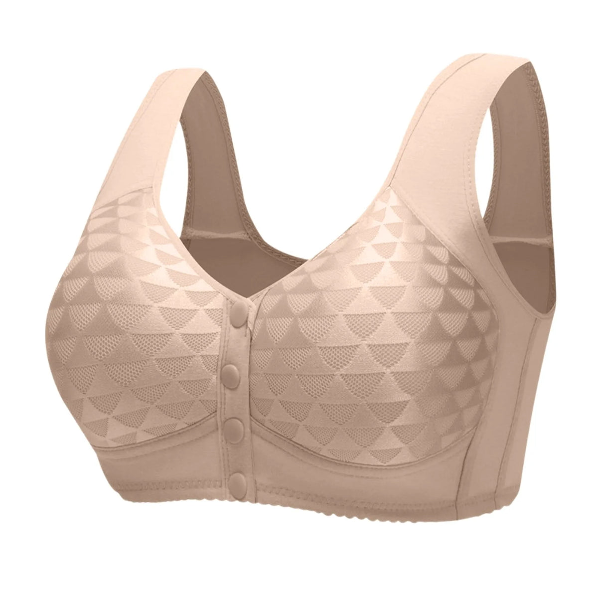 Plus Size Wireless Bra – Breathable Floral Lightly Padded Support
