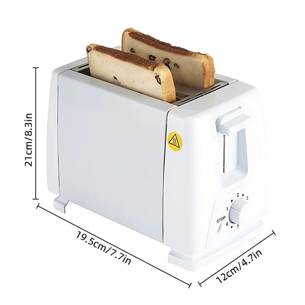 URGGU 2-Slice Wide Slot Toaster | 6 Browning Levels, Auto Pop-Up