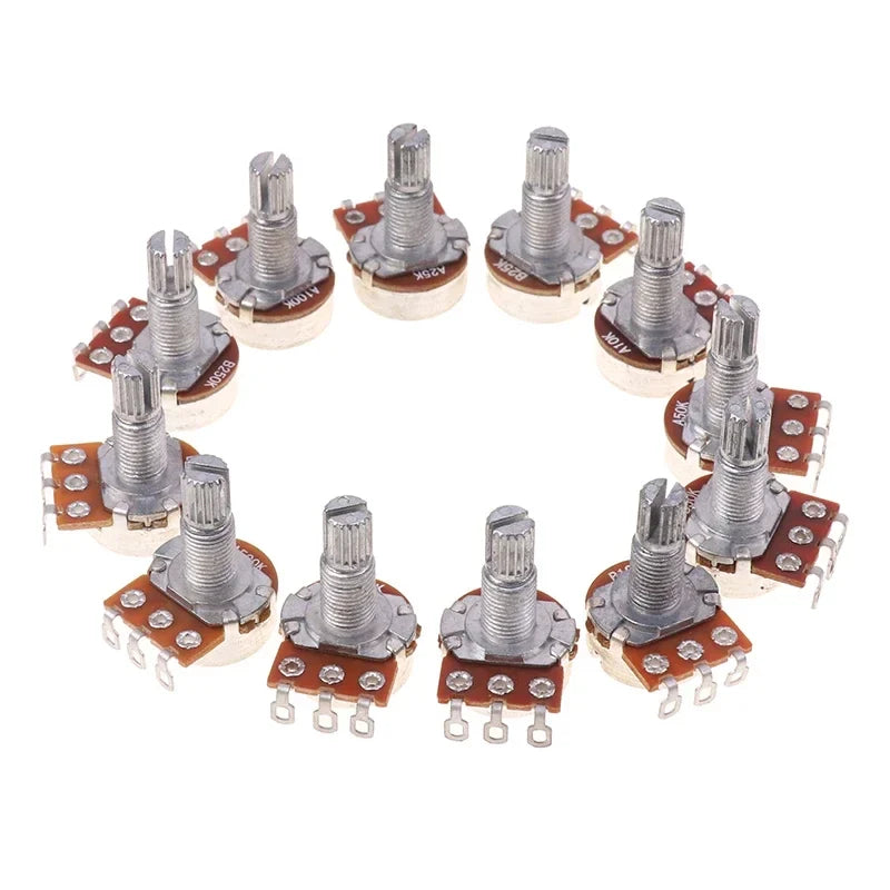 A500K B500K A250K B250K A50K B50K A25K B25K Potentiometer Splined