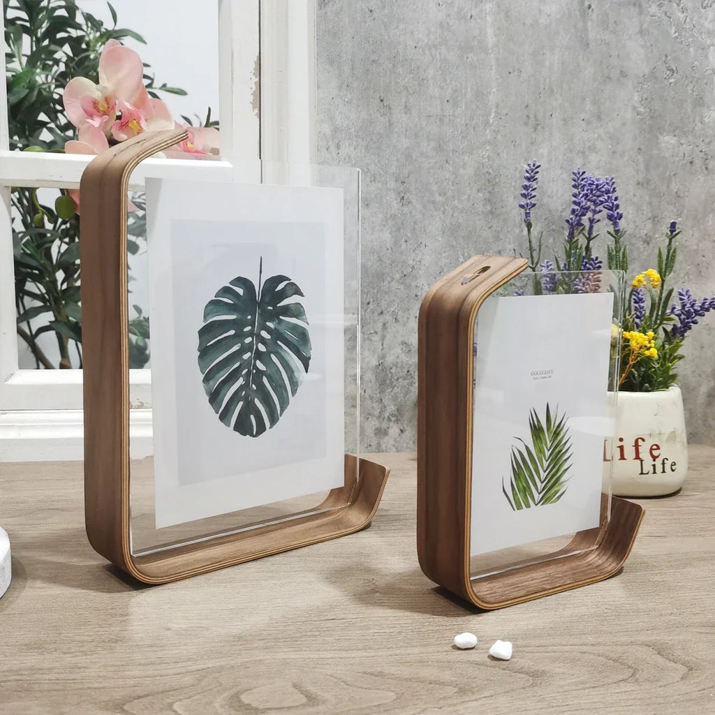 Acrylic Wooden Photo Frame Calendar Double-sided Frames Wedding Party