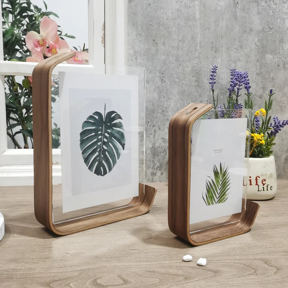 Acrylic Wooden Photo Frame Calendar Double-sided Frames Wedding Party